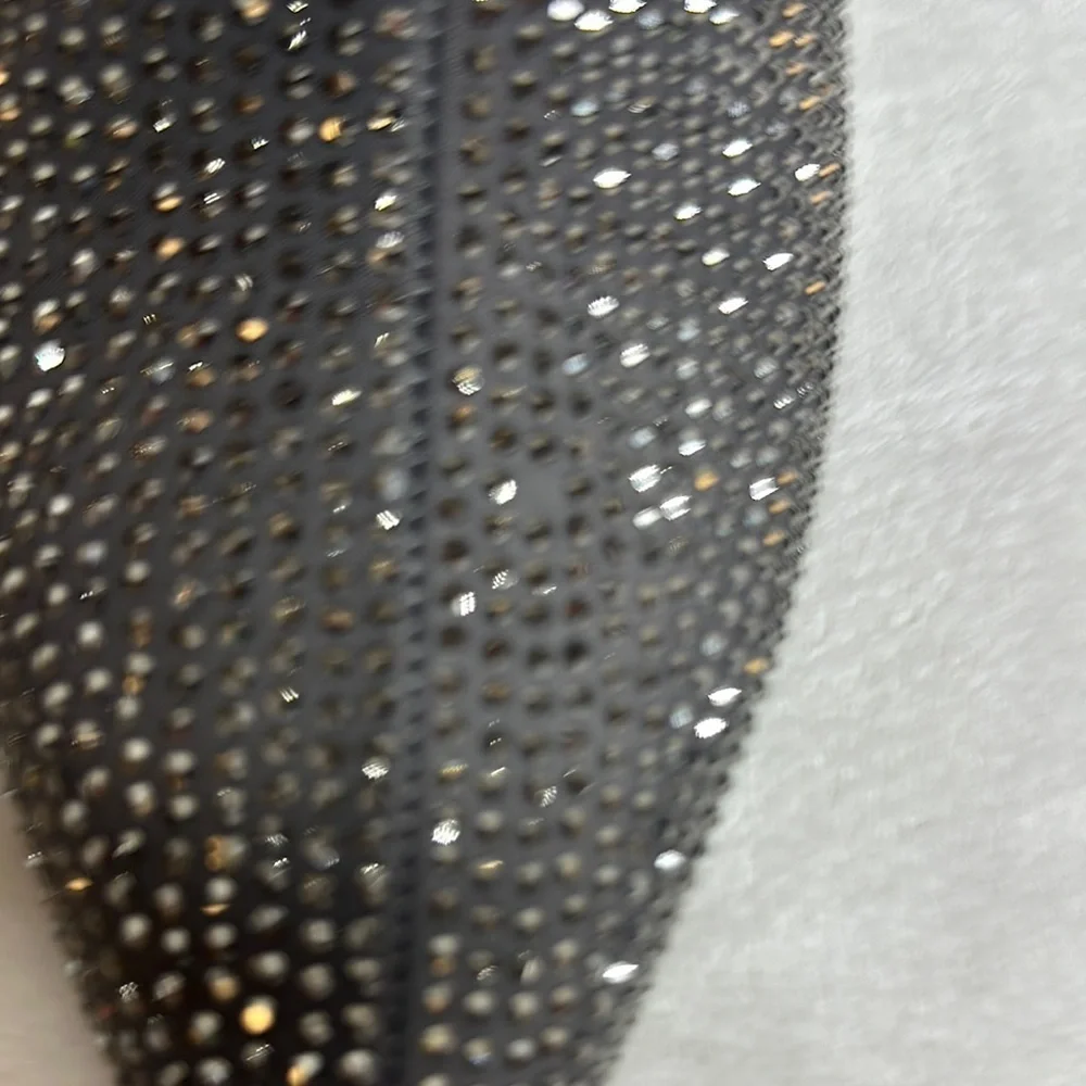 A New Day Silver Gunmetal Grey Ankle Booties with Block Heel and Rhinestones